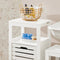 SoBuy BZR67-W - Badkamermeubel - Compacte Opbergkast met Wasmand - Wit