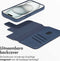 Accezz Hoesje Geschikt voor iPhone 15 Hoesje Met Pasjeshouder - Accezz Leather Bookcase 2-in-1 Geschikt voor MagSafe - donkerblauw