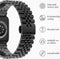 Selencia Jubilee stalen bandje - Geschikt voor Apple Watch 1, 2, 3, 4, 5, 6, 7, 8, 9, 10 (42 mm), SE - 38/40/41 mm - Zwart - One Size