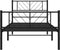 vidaXL - Bedframe - met - hoofd- - en - voeteneinde - metaal - zwart - 100x200 - cm