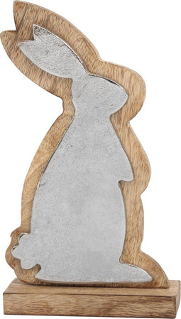 PTMD Ylva Konijn Ornament - 10 x 5 x 17 cm - Hout - Bruin