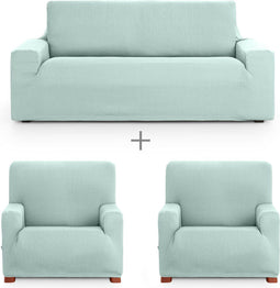 Sofa hoes set Eysa ULISES Aquamarijn 3 Onderdelen
