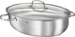 Braadpan met Glazen Deksel, 8 L, 41 x 28.5 cm, Ovaal - Rösle | Elegance