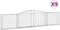 vidaXL - Schanskorven - 9 - st - gewelfd - 400x30x80/100 - cm - ijzer