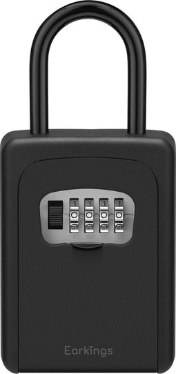 EarKings Sleutelkluis - Sleutelkluisje met 4-cijferig Cijferslot - Weersbestendig Zwart