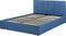 DREUX - Bed met opbergruimte - Zwart - 140 x 200 cm - Polyester