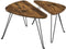 Salontafel - rustiek bruin - spaanplaat, staal - 60 x 38 x 47,5 cm