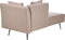 RIOM - Chaise longue - Lichtbruin - Rechtszijdig - Stof