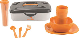 Easy Camp Cerf Picknick set - 4-Persoons - Black/Orange/Transparent
