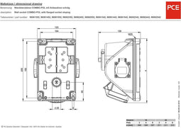 PCE 96061552 CEE-wandcontactdoos 16 A 5-polig 400 V 1 stuk(s)