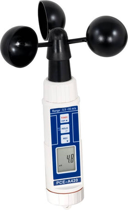 PCE Instruments PCE-A 420 Windmeter 2.5 tot 126 km/h Met datalogger