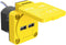 PCE U25050 Stopcontact (opbouw) Met USB-laaduitgang IP54 Geel