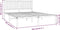 vidaXL - Bedframe - met - hoofdbord - metaal - wit - 150x200 - cm