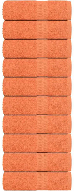 vidaXL - Gastendoekjes - 10 - st - 30x50 - cm - 360 - g/m² - 100% - katoen - oranje