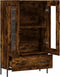 vidaXL - Hoge - kast - 69,5x31x115 - cm - bewerkt - hout - gerookt - eikenkleurig