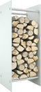 vidaXL - Haardhoutrek - 40x35x100 - cm - gehard - glas - wit