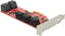 PCI Express X2 -kaart> 10 x Interne SATA 6 GB/S - Low Profile Form Factor