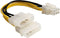 PCIe 6-pins (m) - 2x Molex 4-pins (m) voedingsadapter - 0,15 meter