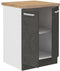 Onderkast met 2 draaideuren - Mat grijs - L 60 x D 51,6 x H 85 cm - LASSEN