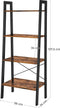 Wandkast Stoer metaal hout industrieel design open boekenkast 137 cm hoog zwart
