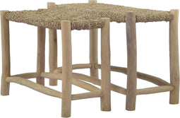 vidaXL - Banken - 2 - st - zeegras - bruin