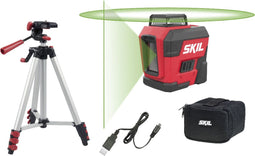 SKIL 1961 - 360° Kruislijnlaser - Zelfnivellerend met Statief en USB-oplaadkabel - Rood
