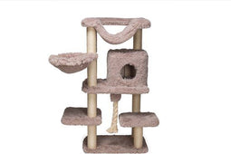 Beeztees Duco - Krabpaal - 4 ligplekken - Taupe