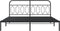 vidaXL - Bedframe - met - hoofdbord - metaal - zwart - 180x200 - cm