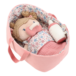Little Dutch - Babypop Rosa - Zachte reismand met slaapzakje - Rosa