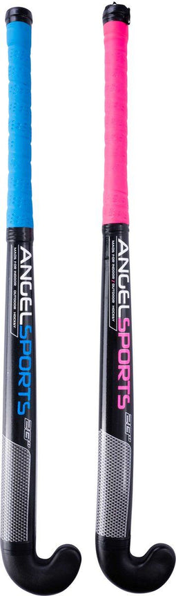 Hockeyset 2 sticks 28" met kunststof bal in draagtas