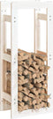 vidaXL - Haardhoutrek - 41x25x100 - cm - massief - grenenhout - wit