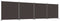 vidaXL - Kamerscherm - met - 4 - panelen - 698x180 - cm - stof - bruin