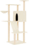vidaXL - Kattenmeubel - met - sisal - krabpalen - 143 - cm - crèmekleurig