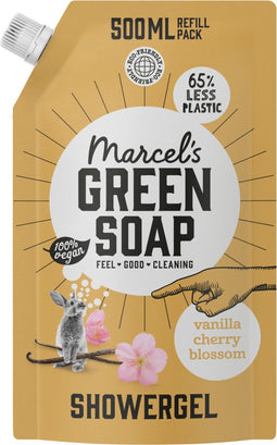 Marcel's Green Soap Shower Gel Refill - Vanille & Kersenbloesem - 500ml