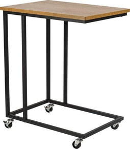 ERRO Bijzettafel - 50x35x60cm - wieltjes en pootjes - Zwart