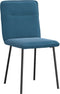 vidaXL - Eetkamerstoelen - 2 - st - fluweel - blauw
