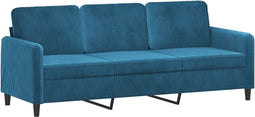 vidaXL - Driezitsbank - 180 - cm - fluweel - blauw
