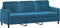 vidaXL - Driezitsbank - 180 - cm - fluweel - blauw