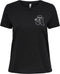 ONLY ONLKITA LIFE REG S/S OUTLINE TOP BOX JRS - Dames T-shirt - Hoge ronde hals met print - Maat XS