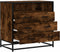 vidaXL - Ladekast - 70x41x70 - cm - bewerkt - hout - gerookt - eikenkleurig