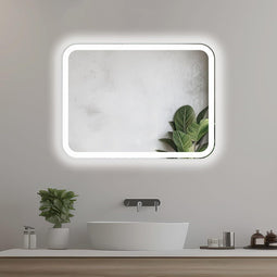 Badkamerspiegel met LED verlichting 60 x 80 cm - Horizontaal