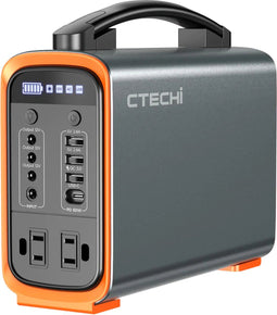CTECHi GT200 | 200W | 240Wh | Draagbare Powerstation | LiFePO4 Battery ZonneGenerator | Mobiele Stroomopslag | Heavy-Duty Powerbank | 230V Stopcontact | Draadloos Opladen | AC/DC/USB/Type-C | Noodgenerator | EU Stopcont