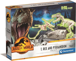 Clementoni Wetenschap & Spel, Jurassic World - 3, Dinosaurussen Set Trex- Pteranodonte, 6+ Jaar, 19205