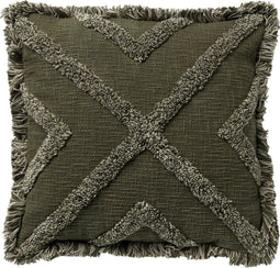 Dutch Decor BOO - Kussenhoes 45x45 cm - 100% katoen - Chive - groen - met rits
