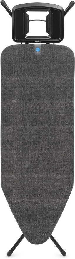 Brabantia Strijkplank C - Stoomstrijkijzerhouder - 124x45 cm - Denim Black
