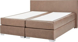 PRESIDENT - Boxspringbed - Bruin - 180 x 200 cm - Kunstleer