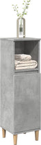 vidaXL - Badkamerkast - 30x30x100 - cm - bewerkt - hout - betongrijs