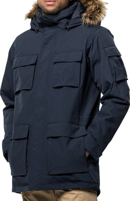 Jack Wolfskin Glacier Canyon - Jas - Waterdicht 10.000mm - Donkerblauw - Maat XL