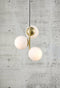 Nordlux Lilly - Hanglamp - 3x E14 - Opaal glas/messing