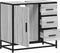 vidaXL - Wastafelkast - 65x33x60 - cm - bewerkt - hout - grijs - sonoma - eikenkleurig